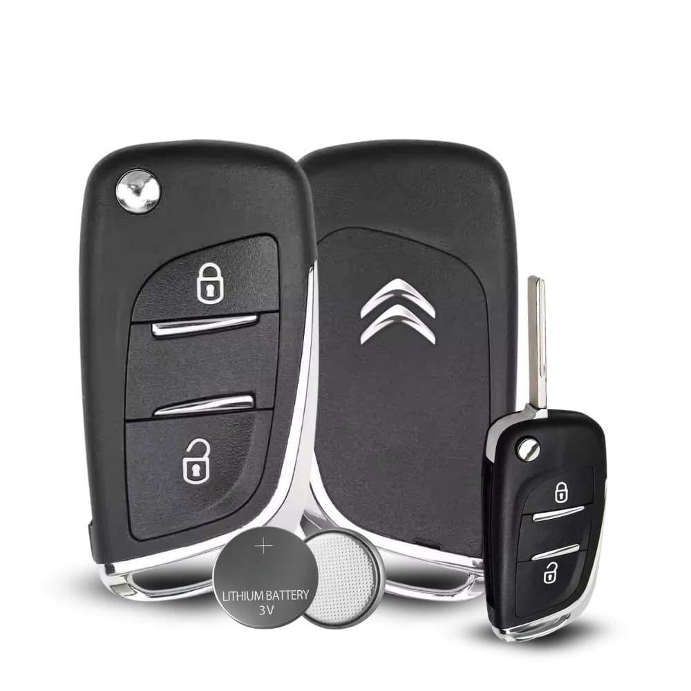 Carcaça Chave Canivete Citroen C3 C4 Aircross + Bateria