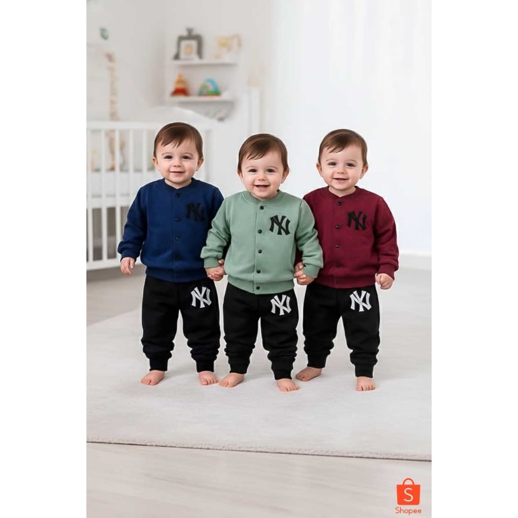 Conjunto de Moleton Infantil Menino 2 Peças Calça e Blusa Rn até 2 Anos Algodão Premium