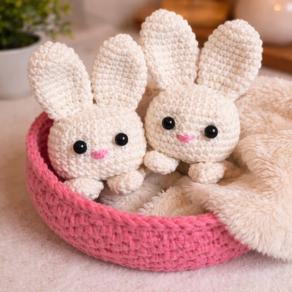 Coelho Fofura Amigurumi Páscoa/cesta/decorativa/mobile/varal/berço/cama/lembrancinha/chaveiro/Páscoa