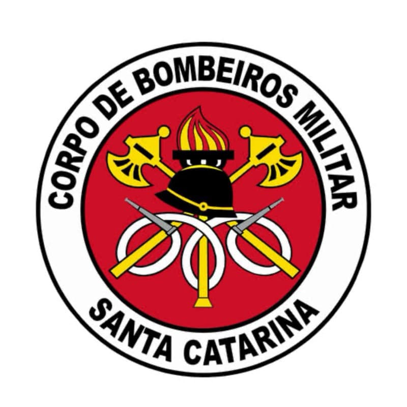 Adesivo Externo Corpo de Bombeiros Militar SC 7,5x7,5cm – Resistente para Vidro, Carro, Moto e Capacete APH Eesgate