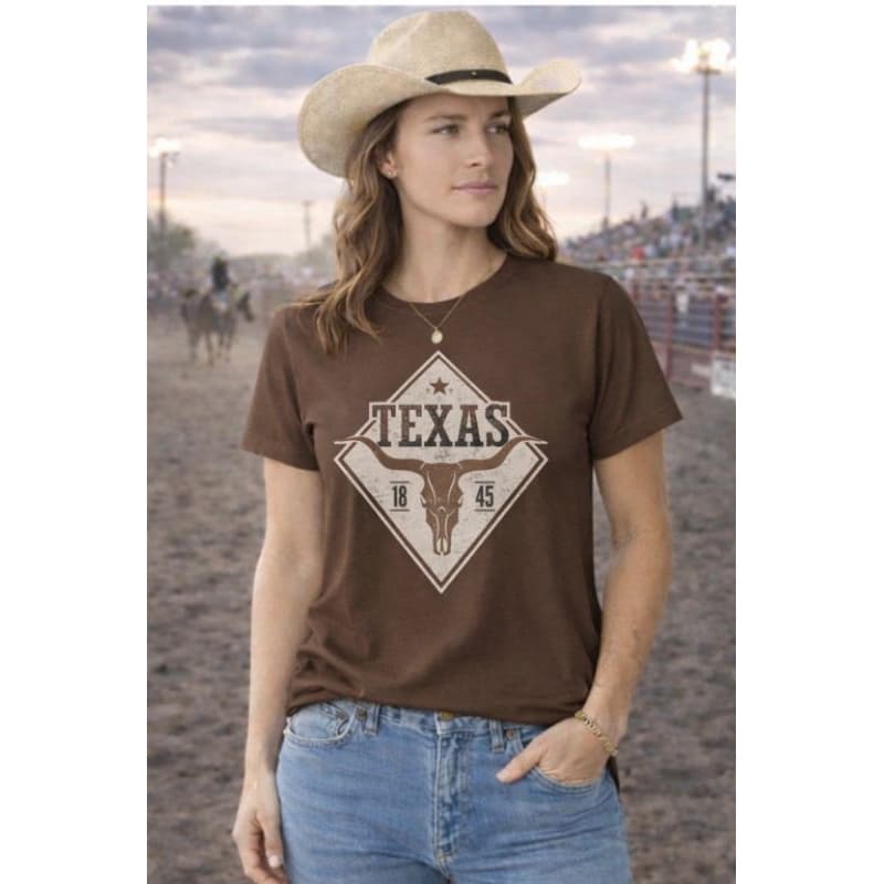 Camiseta Country TEXAS LONGHORN Feminina Estampa Western Vintage Cowboy