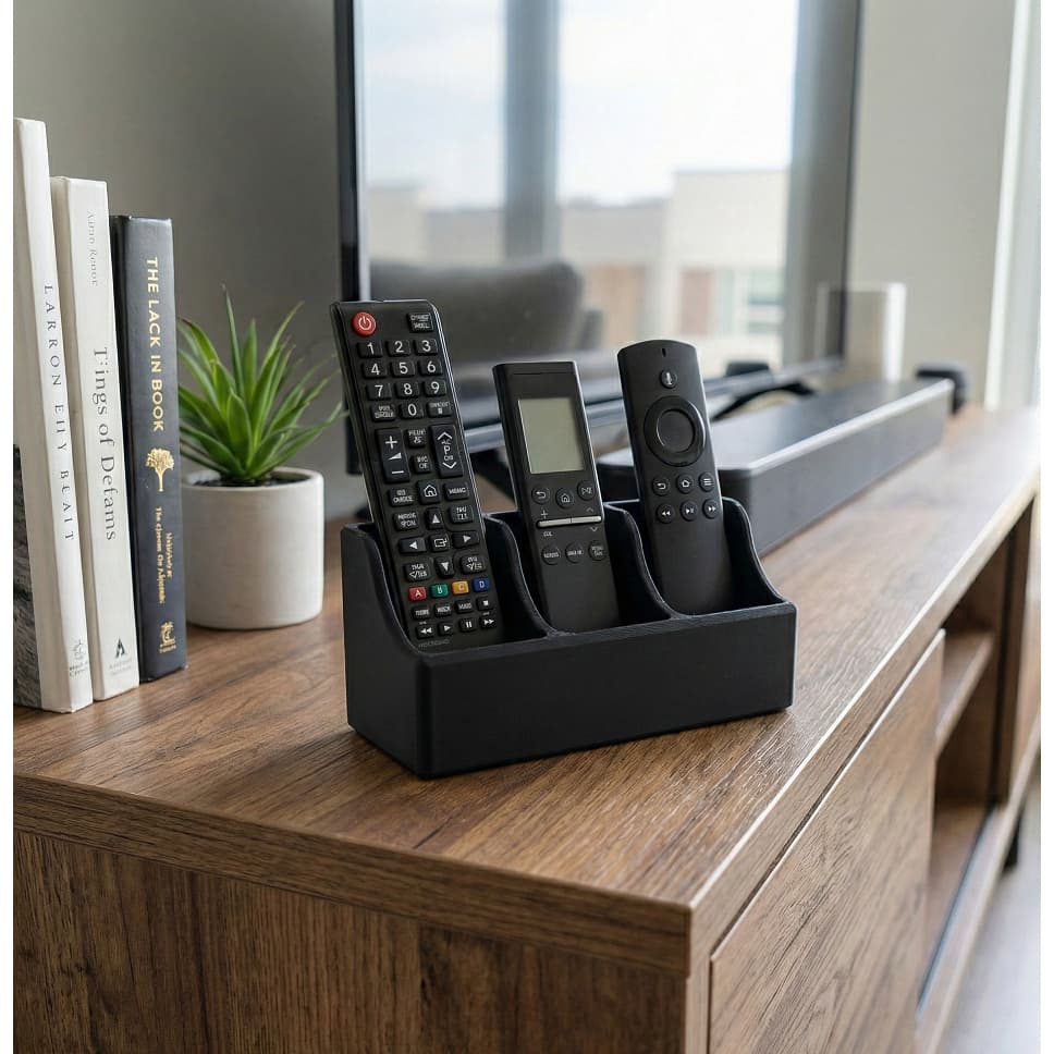 Suporte Parede Mesa Porta Controle Remoto Universal Rack TV Ar condi triplo Duplo Fita Preto Branco