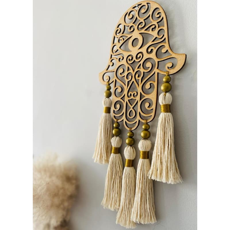 Hamsa Amuleto - Hamsa Decoração - Mandala Hamsa - Mão de Fátima - Meditação - P/M/G