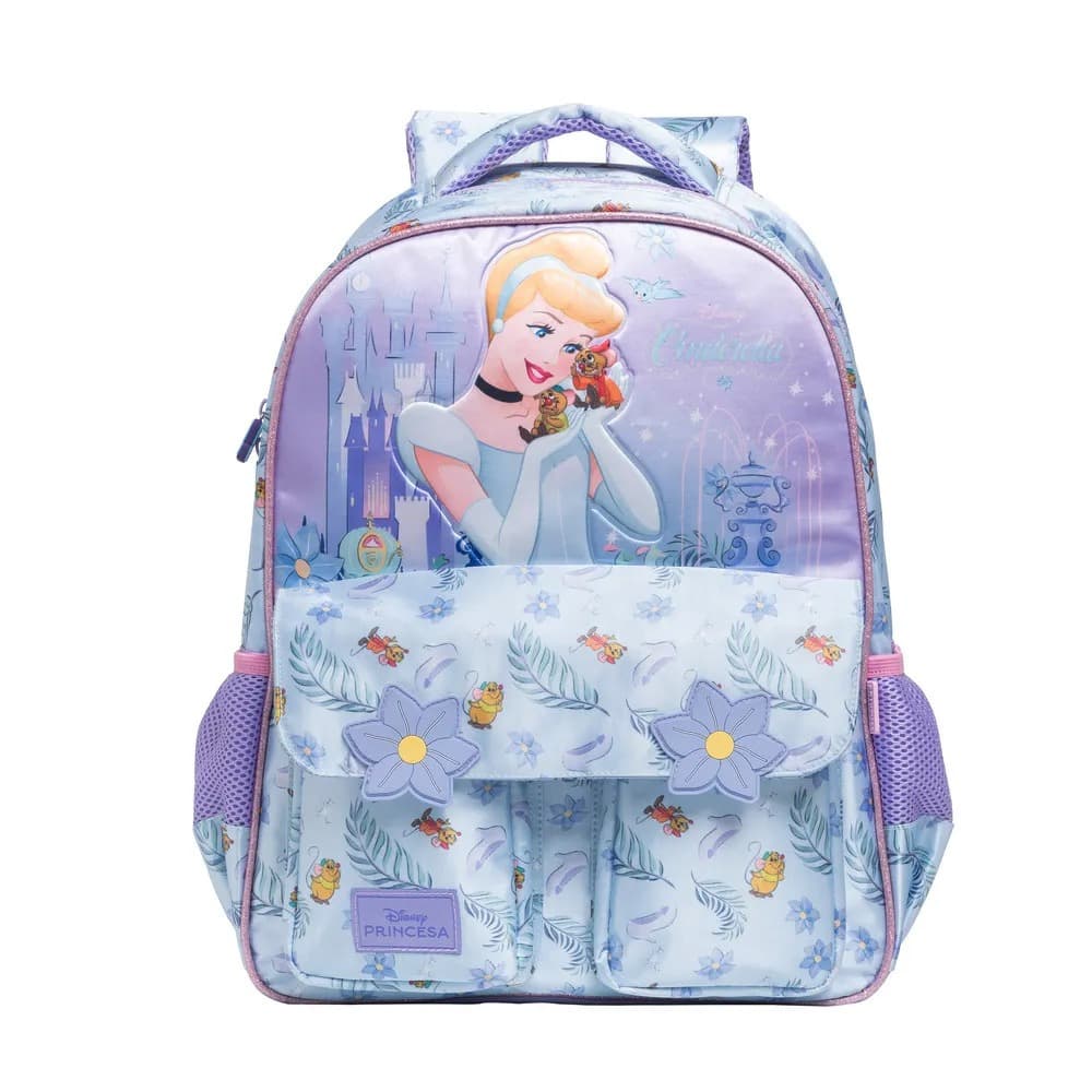 Mochila Escolar Cetim  Cinderella