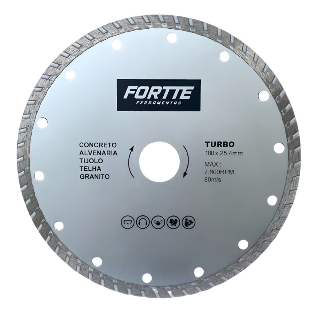 Disco Diamantado Turbo 180x22,23mm Para Esmerilhadeira