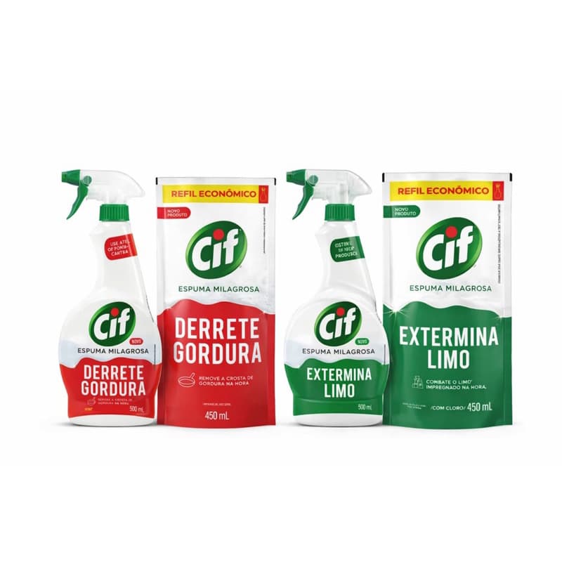 ✨ Kits CIF Espuma Milagrosa – Limpeza Pesada e Eficiente