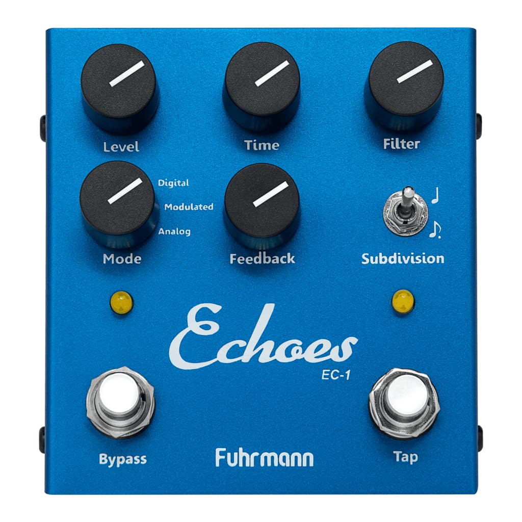 Pedal de Efeito Delay Fuhrmann EC01 Echoes com Tap Tempo para Guitarra e Baixo Profissional