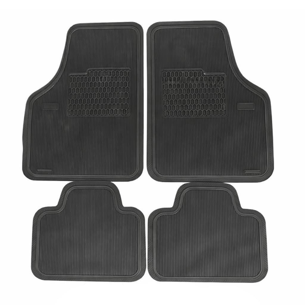 Tapete Carro Borracha Universal Pvc 4 Peças Preto