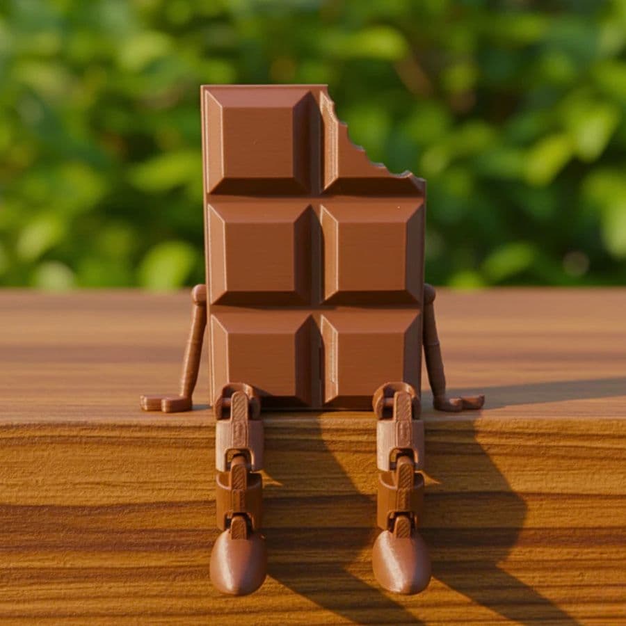 Queridinho Chocolate Articulado Decorativo Estilo Presente Impresso 3D 2026
