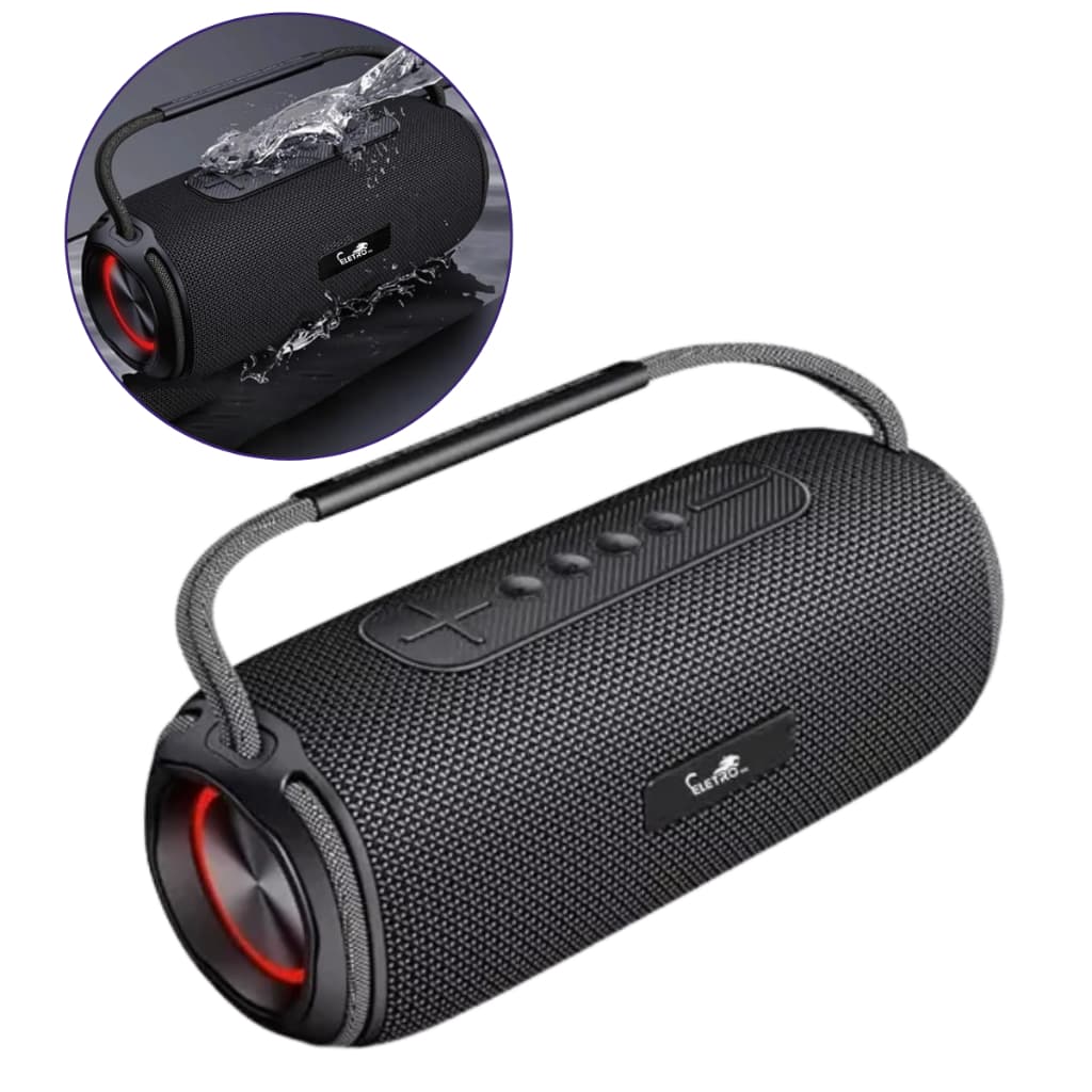 Caixa De Som Bluetooth 100w Com Proteção A Poeira e Aprova de Água Graves Bass Bosst Alta Potencia Portatil 110V/220V
