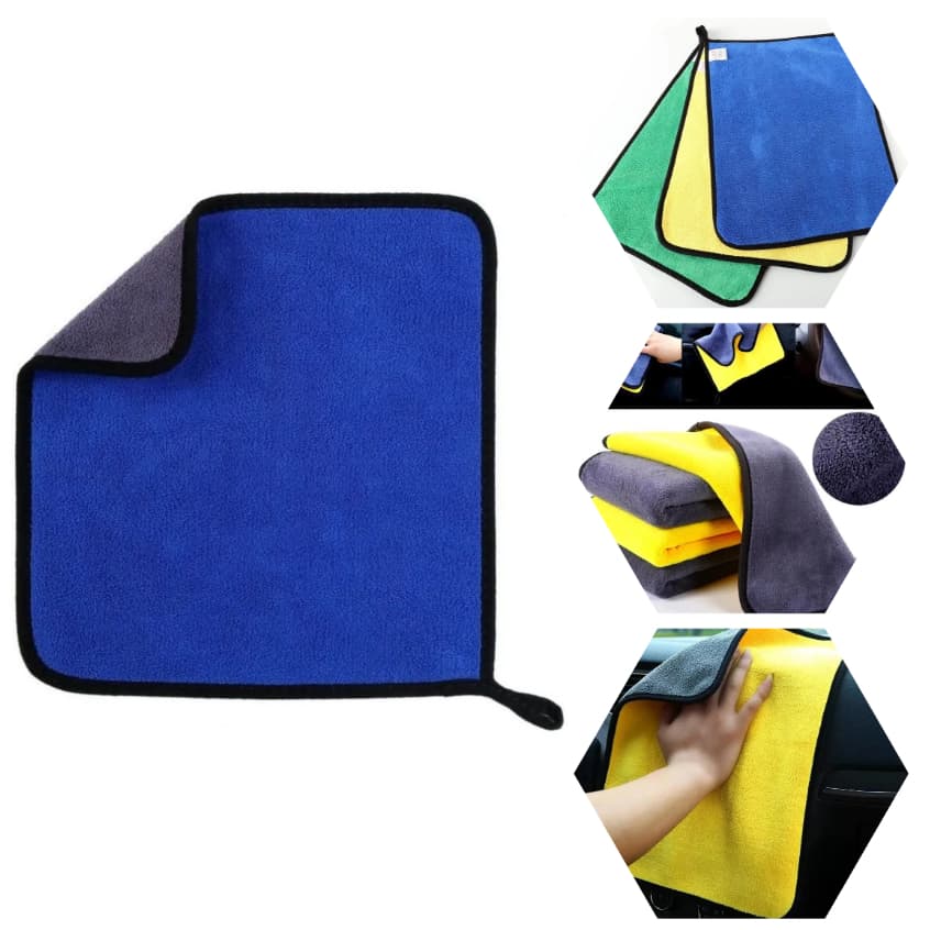 Pano de Microfibra Super Grosso 40x40cm Alta Absorção Limpeza Carros Vidros Superfícies COR SORTIDA