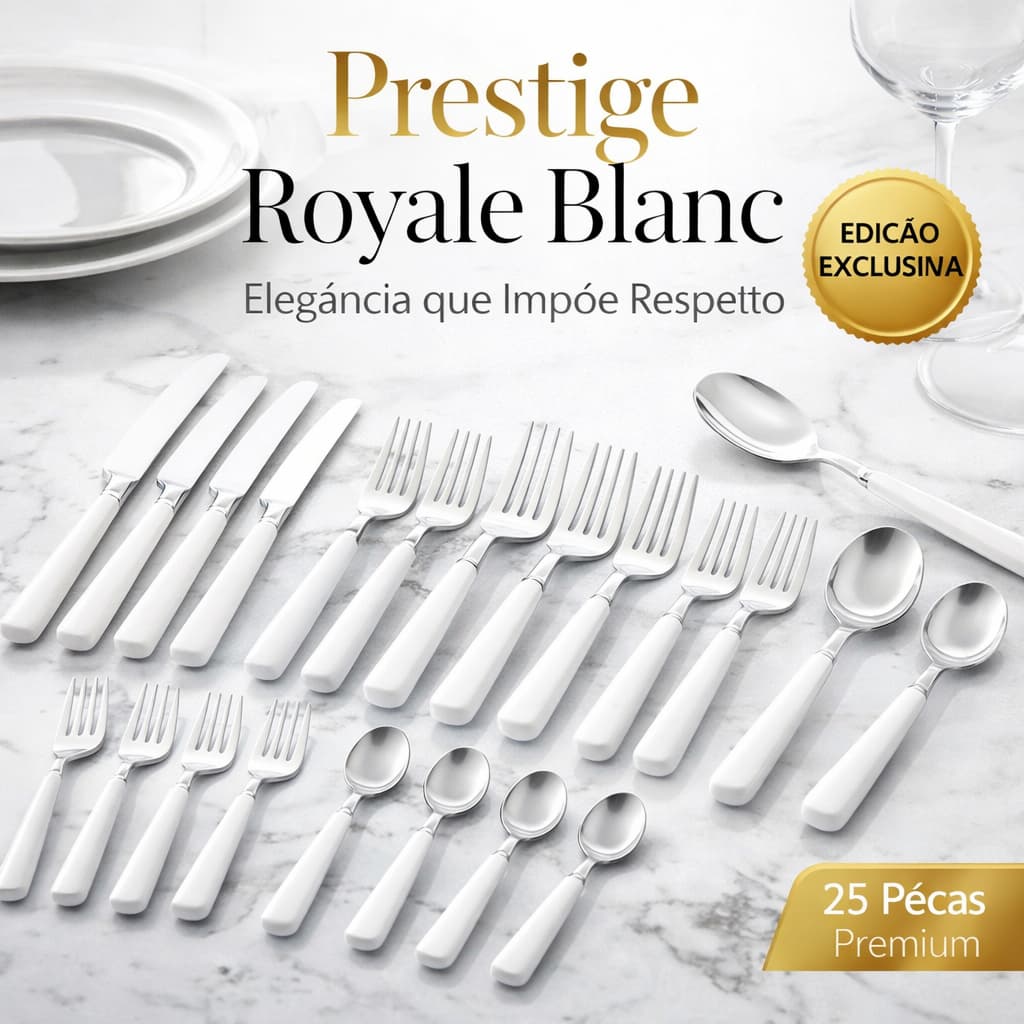 Jogo de talheres Prestige Royale Blanc