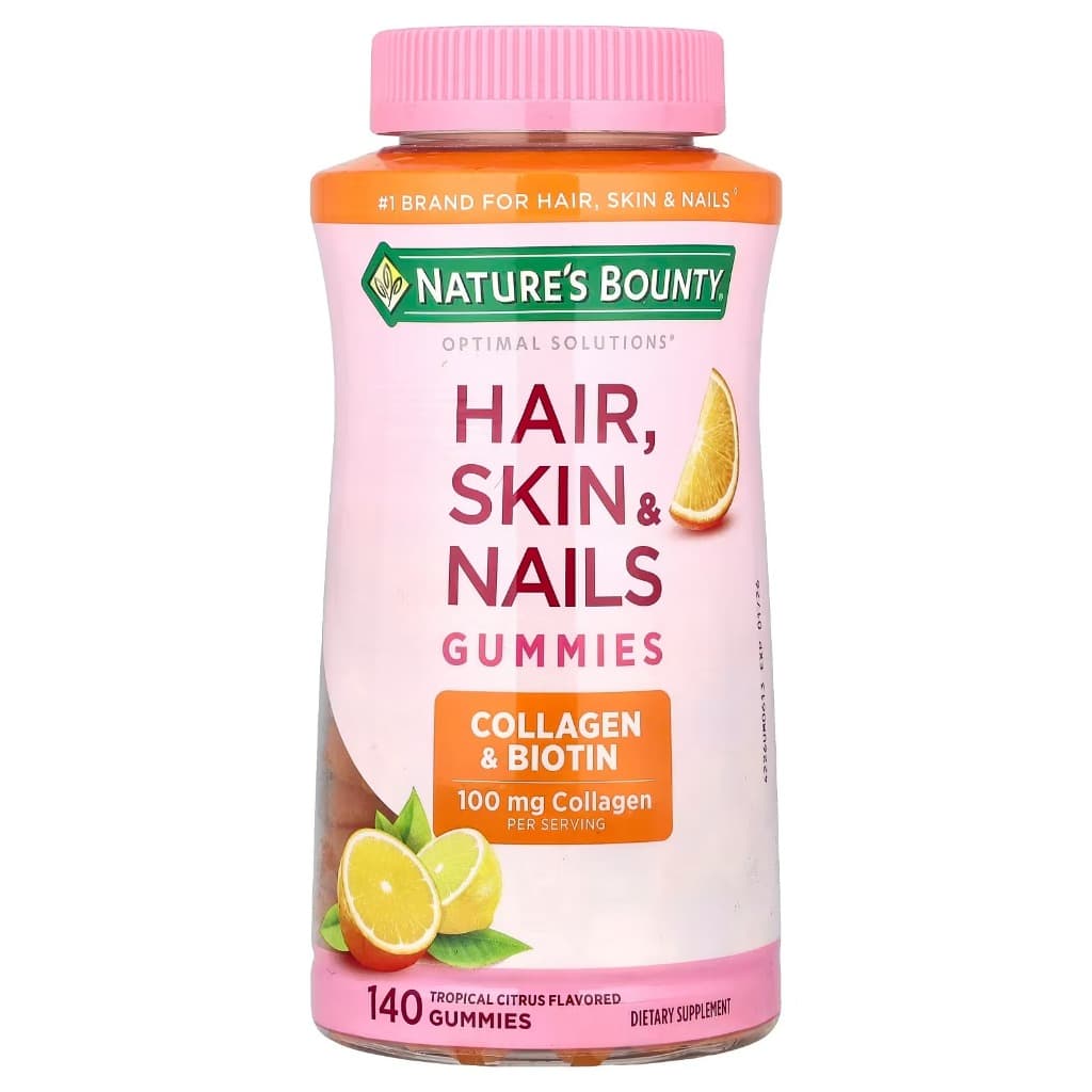 Hair, Skin & Nails Nature's Bounty Laranja 140 Gummies - Eua Cítricos Tropicais
