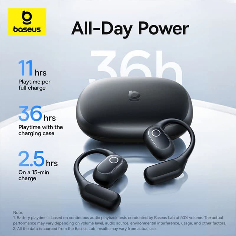 Baseus Fones de ouvido Baseus Eli 2i Fitted True Wireless de Orelha Aberta