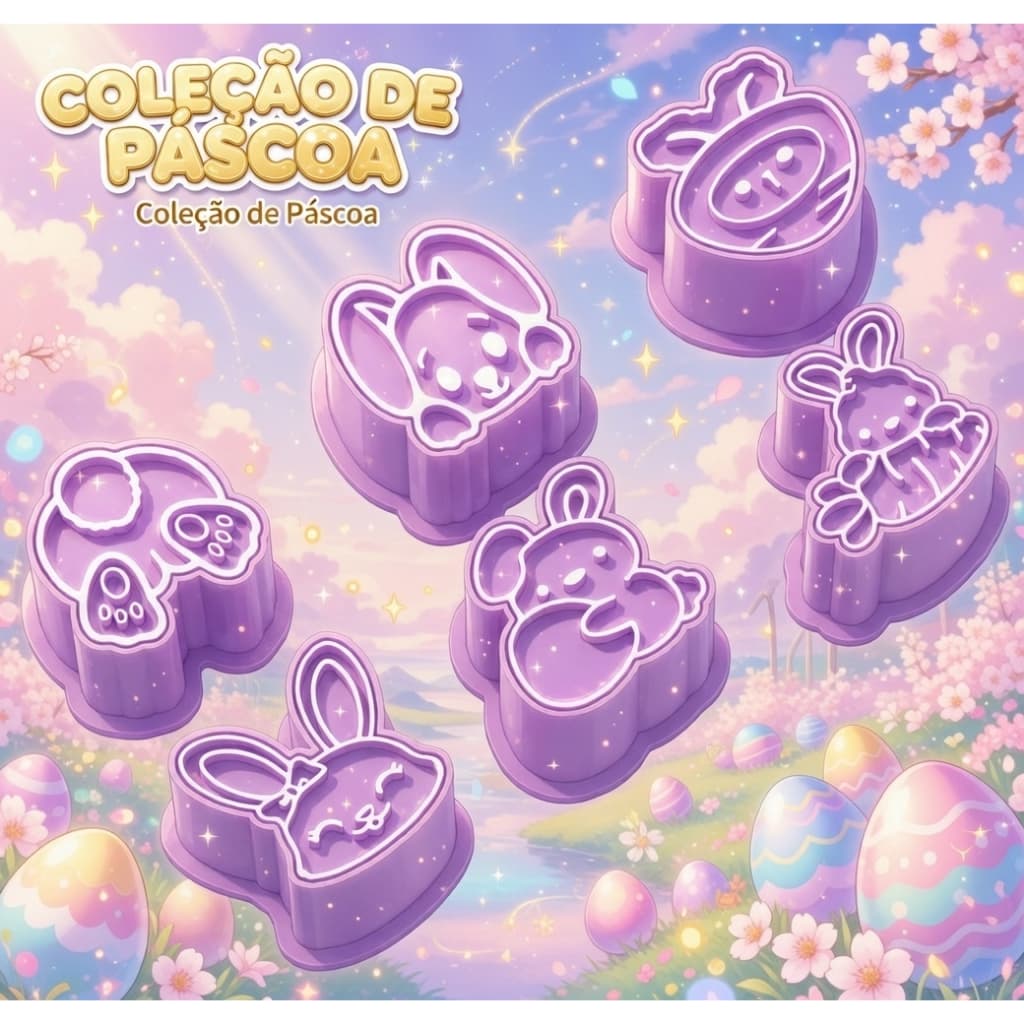 Modelador e Ejetor Para Modelar Doces, Massas e Brigadeiros - Coleção Páscoa Encantada