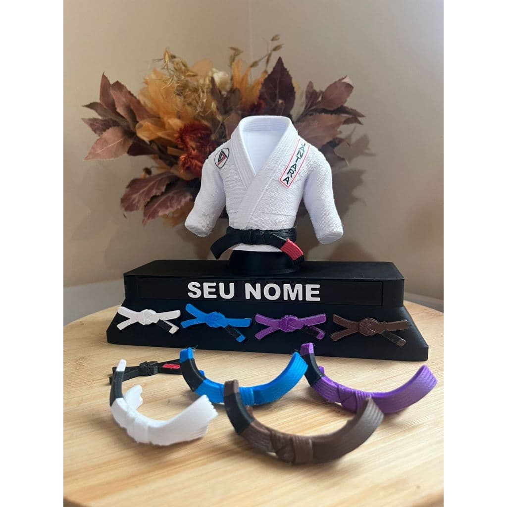 MINIATURA DE KIMONO PERSONALIZADO- IMPRESSÃO 3D - DECORAÇÃO JIU-JITSU