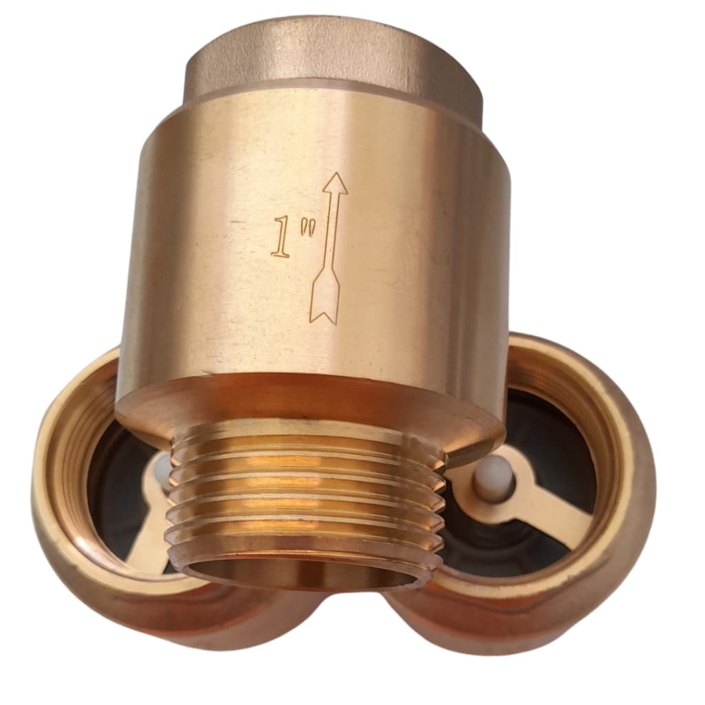 Válvula De Retenção Vertical Universal 1 Em Metal Latao oposta