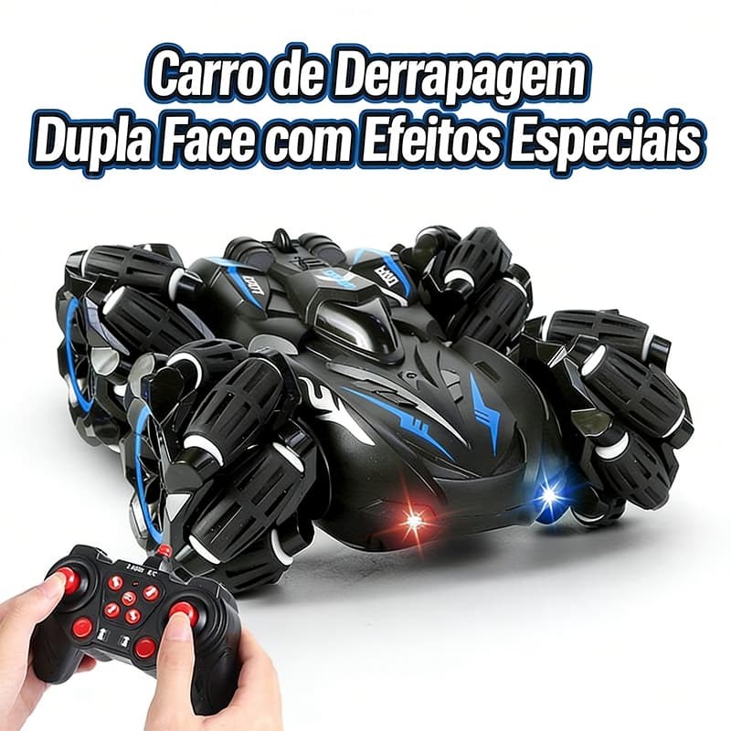 Carrinho Controle Remoto Acrobático Stunt Racing Drift Gira 360
