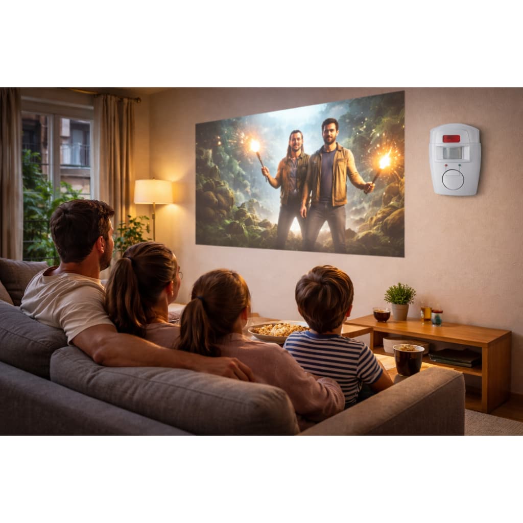 AZUL/BRANCO - Mini Projetor Portátil Led 1080p com saida HDMI Bivolt - 600 Lumens