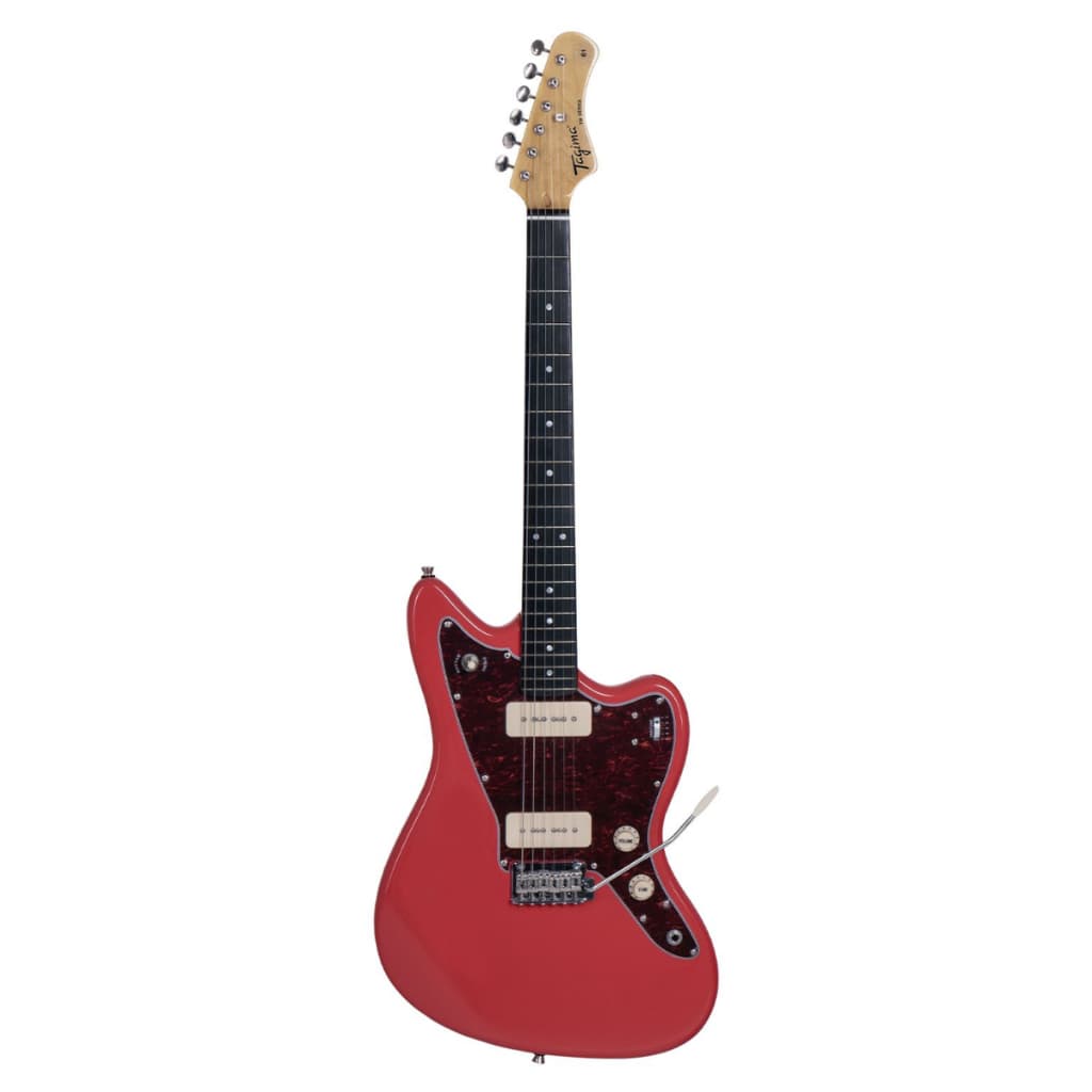 Guitarra Elétrica Tagima Tw-61 2p90 Escala Escura Jazzmaster 6 cordas Shape C Fiesta Red