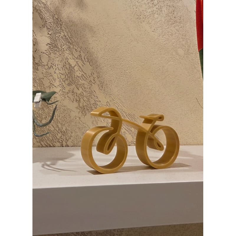 Escultura Decorativa Bicicleta Abstrata – Design Moderno (Preto ou Dourado)