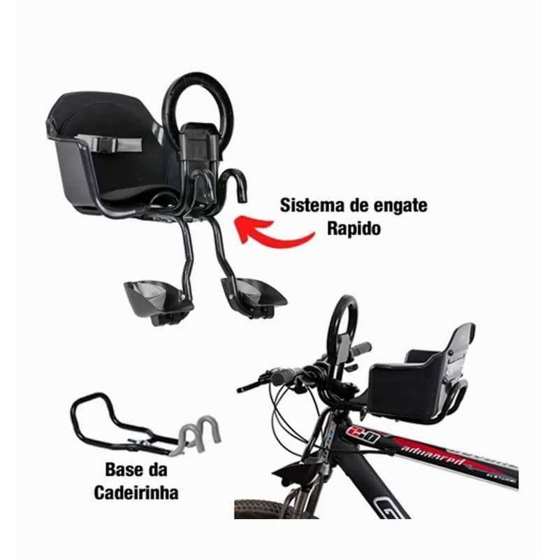CADEIRINHA INFANTIL FRONTAL FLEXBIKE ARO 26 / 29