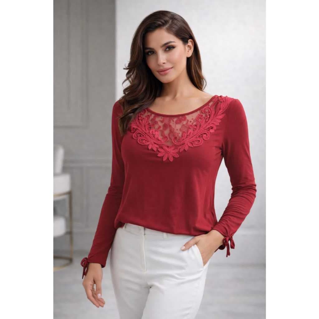Blusa Feminina Manga Longa de Malha Elegante Casual Inverno Moda Feminina Blusa Inverno Feminina