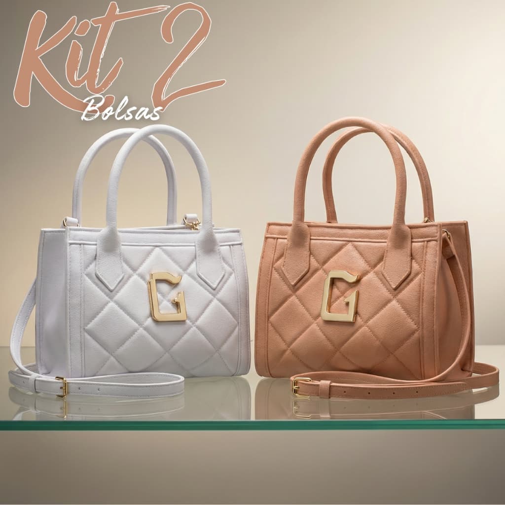 Kit 2 Bolsa Feminina Transversal Com Alça De Ombro Impermeável Alta Capacidade