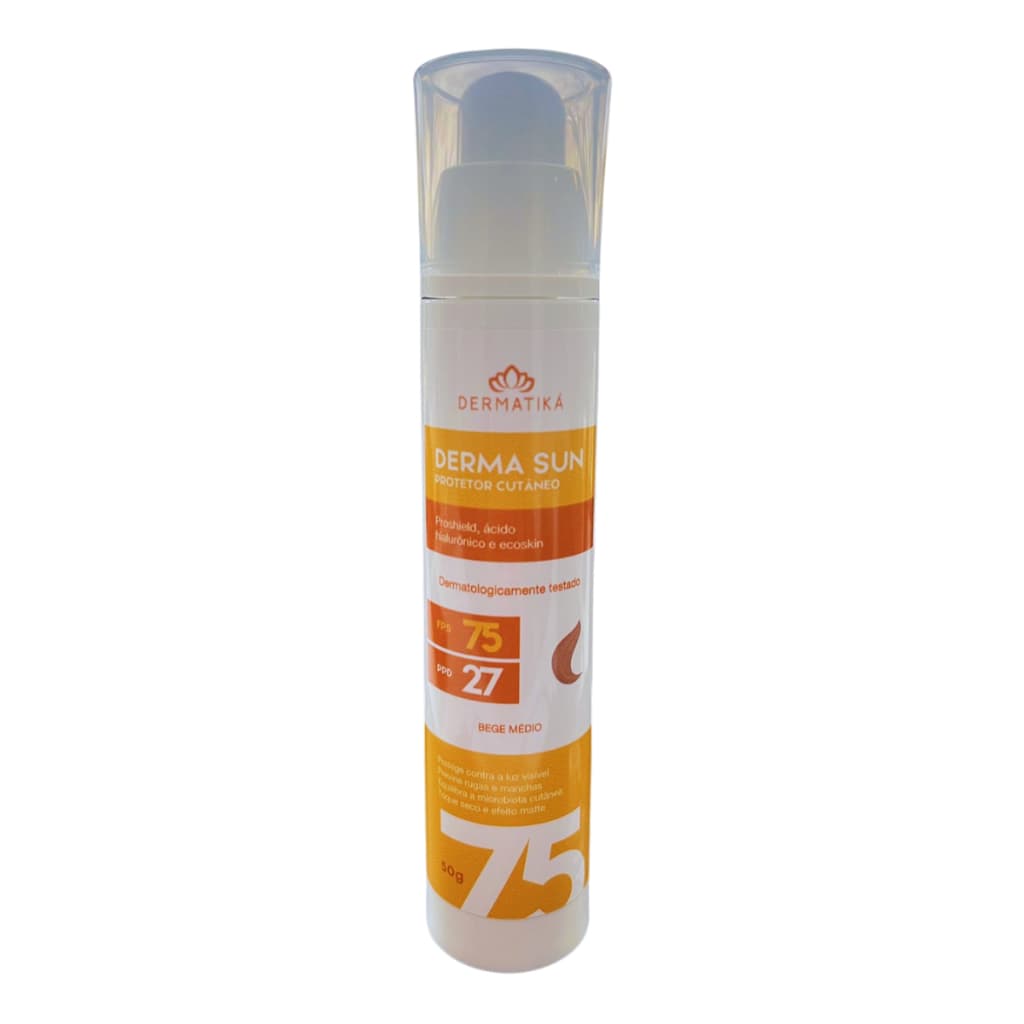 Derma Sun - Fotoproteção Facial FPS 75 Bege Médio Dermatiká