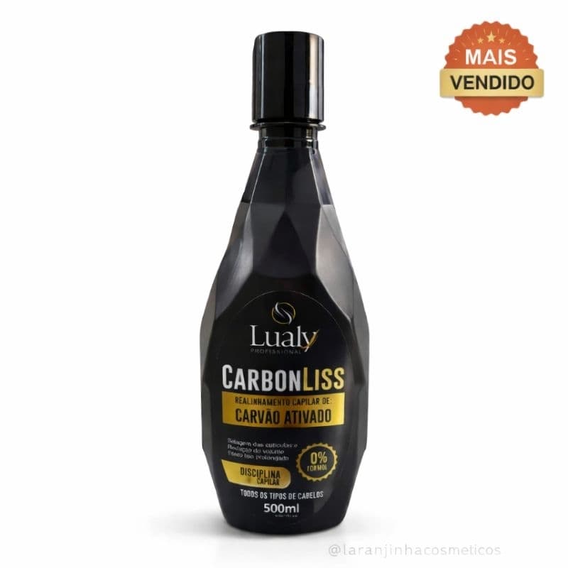 Selagem Zero Formol CarbonLiss Carvão Ativado 500ml Realinhamento Capilar 0% Formol Reduz Volume e Frizz