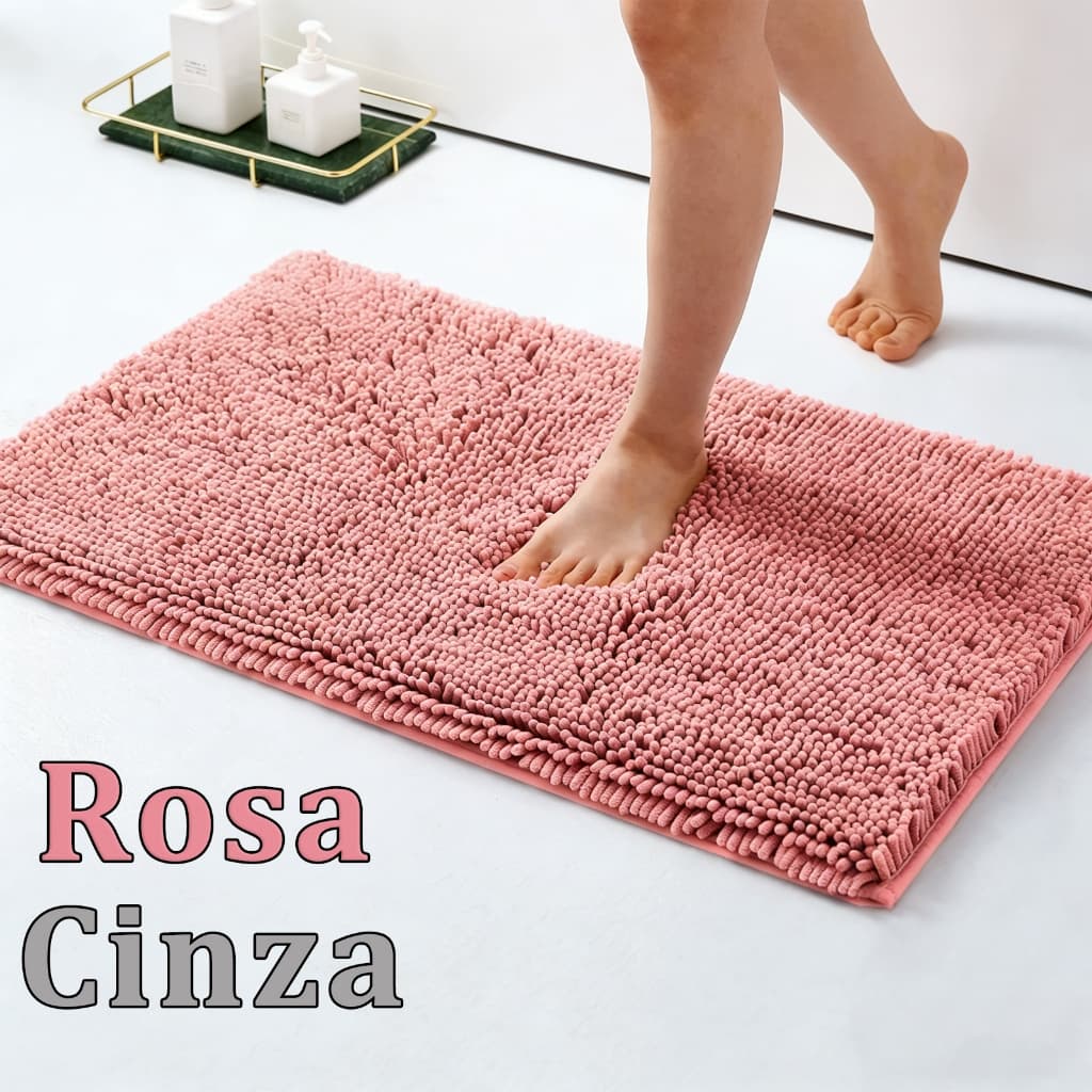 Tapete de Banheiro Bolinha Super Macio 60 x 40cm Varias Cores Antiderrapante
