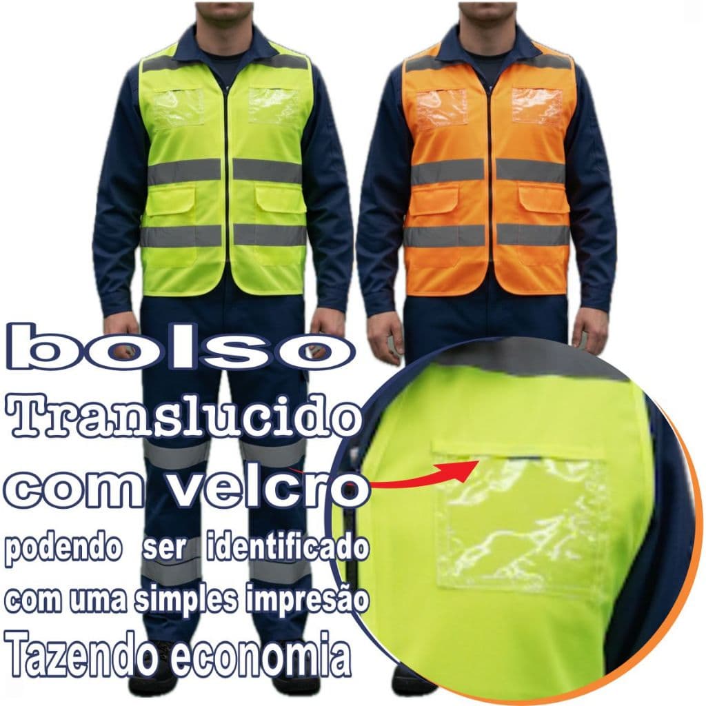 Colete Aeroporto com faixa refletiva uniforme profissional durável de alta qualidade