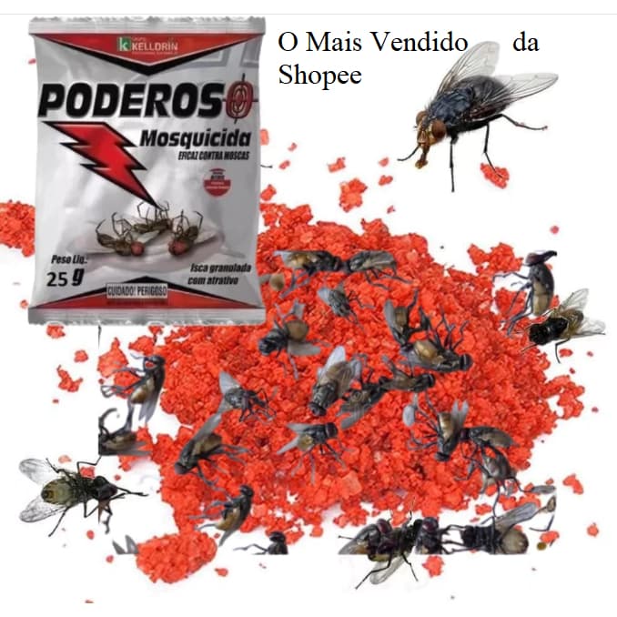 Mosquicida Atrativo para moscas granulado Acabe com as moscas agora! Cozinha jardim Pet shop