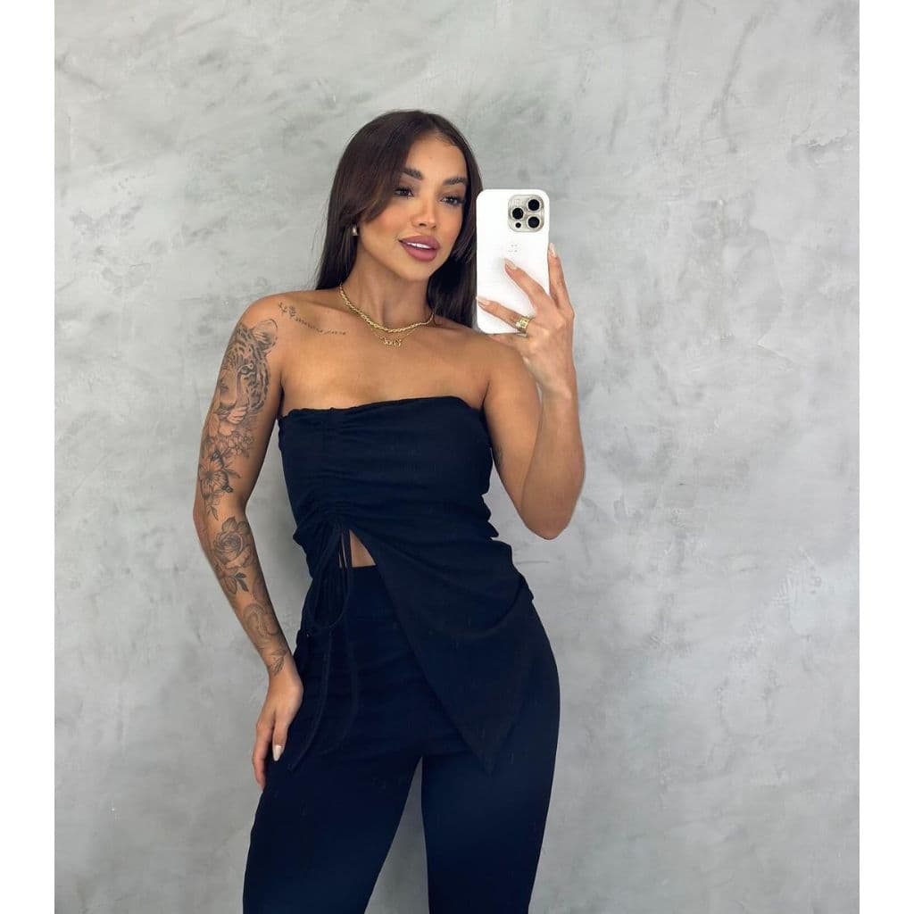 TOMARA CONJUNTO  PRETO MACACAO CONJUNTO 36 A0 42