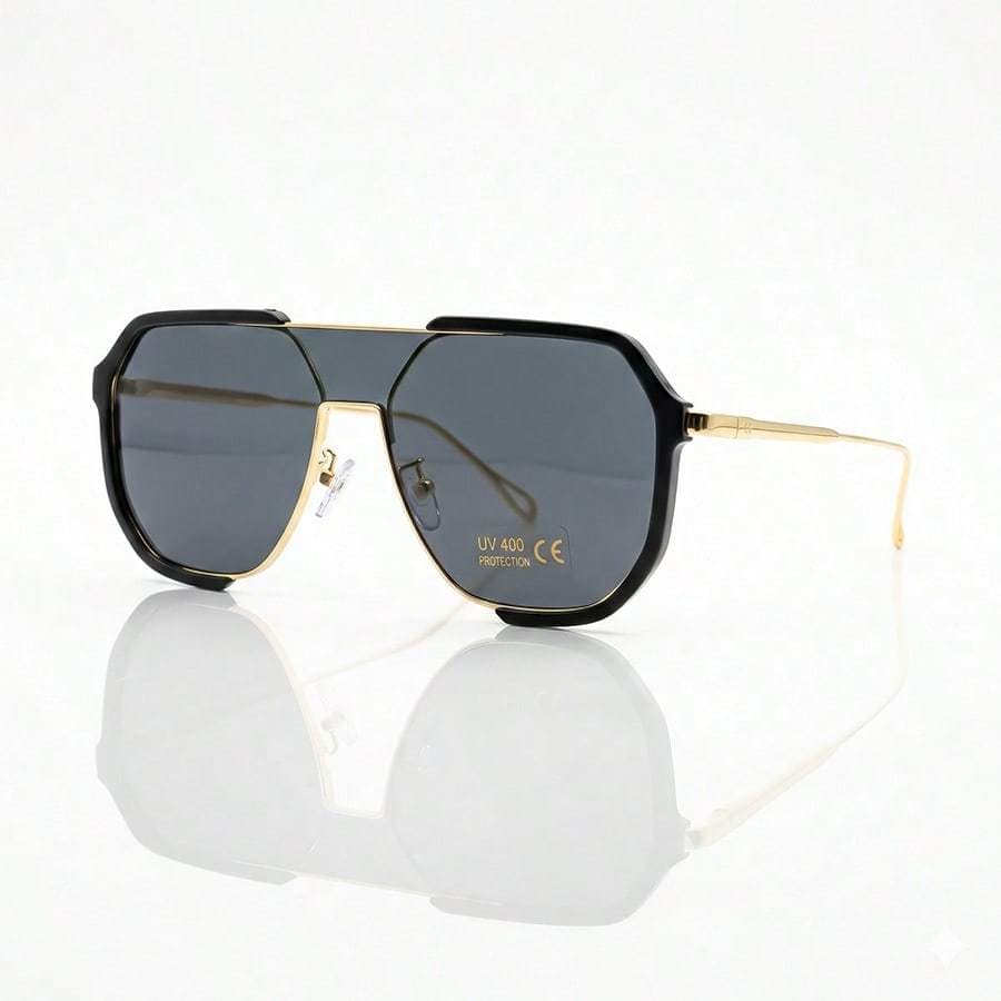 Óculos de Sol Retrô Y2K Unissex Estilo Aviador | Lentes Laranjas UV400 | Moda Streetwear Steampunk