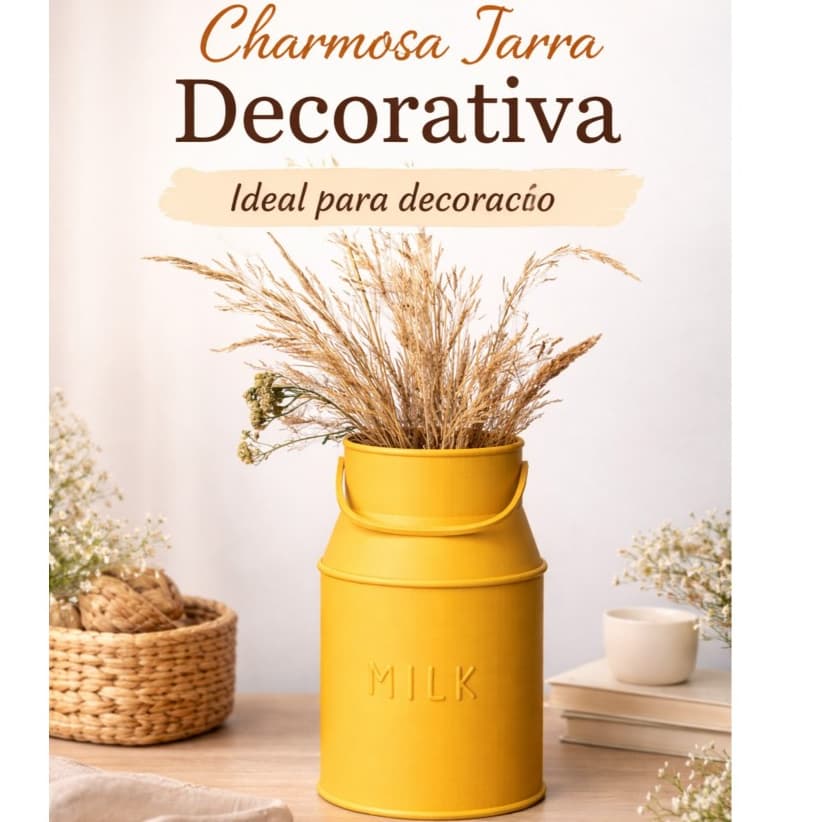 Vaso Decorativo Tonel de Leite Antigo – Estilo Rústico Farmhouse – Cachepot Organizador para Flores e Decoração