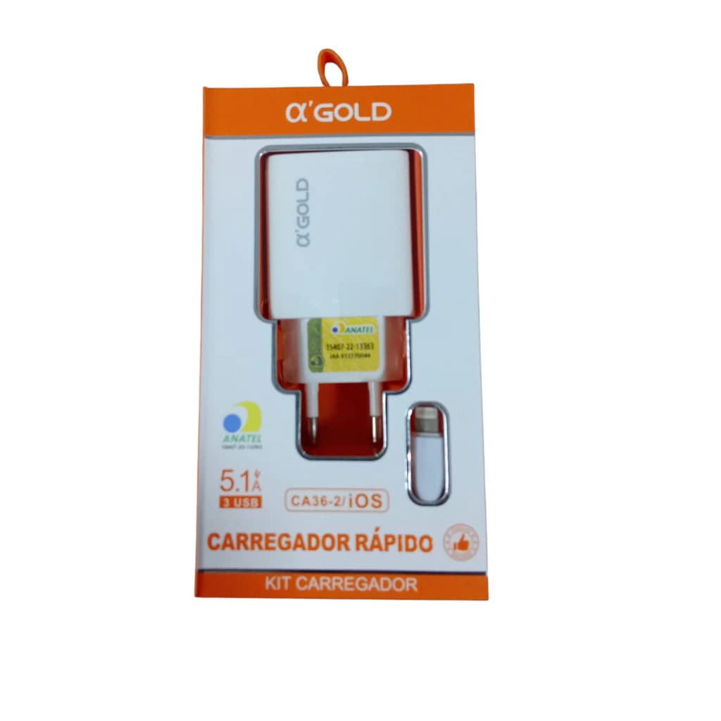 Carregador para Iphone Original Turbo 25W A` Gold Lightning