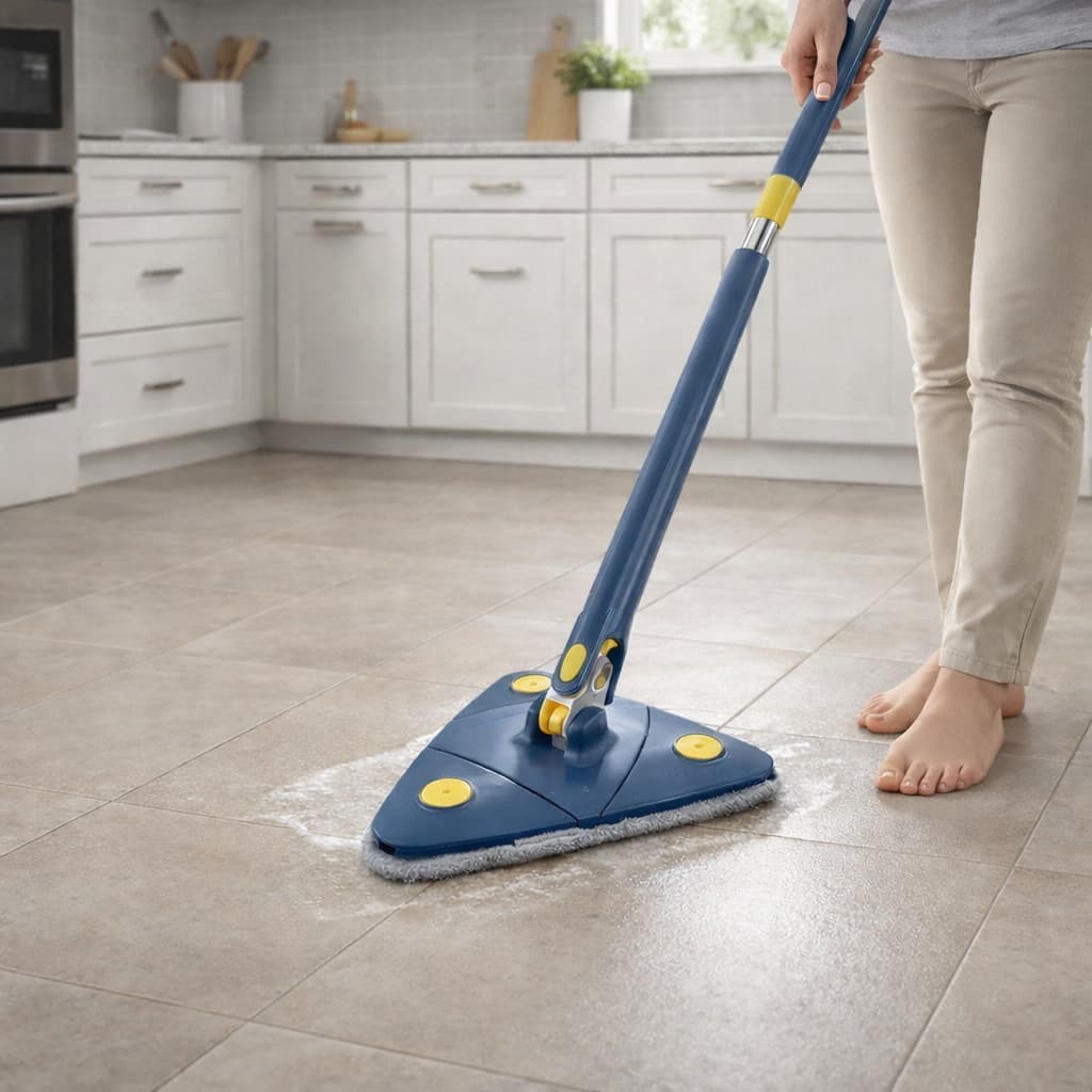 🧼 Mop Giratório 360° Triangular | Rodo Mop Limpeza de Piso | Alcança Cantos Difíceis | Limpeza Prática 🧹