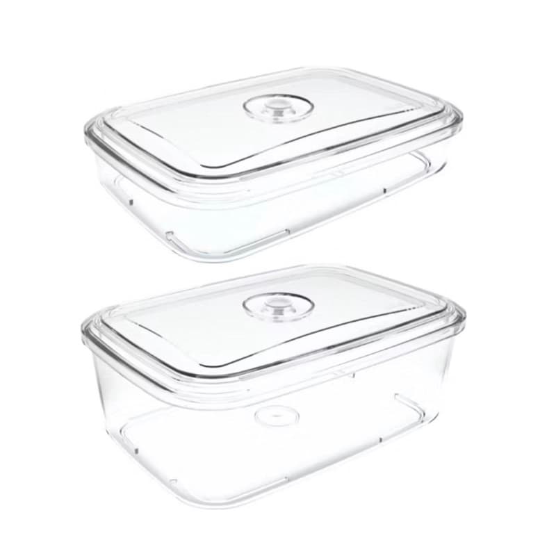 Kit Potes Herméticos Organizadores 1000ml / 2800ml / 4600ml Transparente com Tampa –Empilhável para Grãos,Cereais,frutas