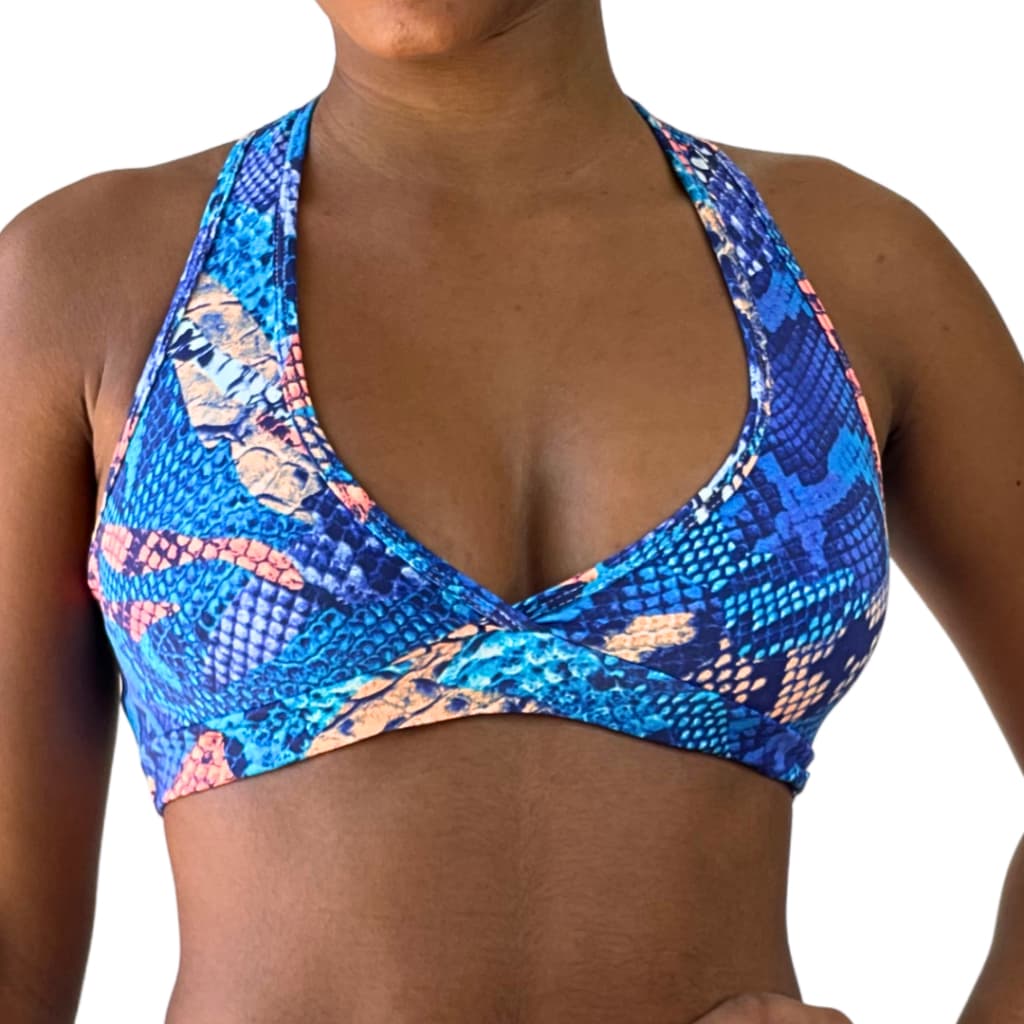 Top Feminino Estampado Colorido Sem Bojo Fixo Moda Fitness Academia Confortável
