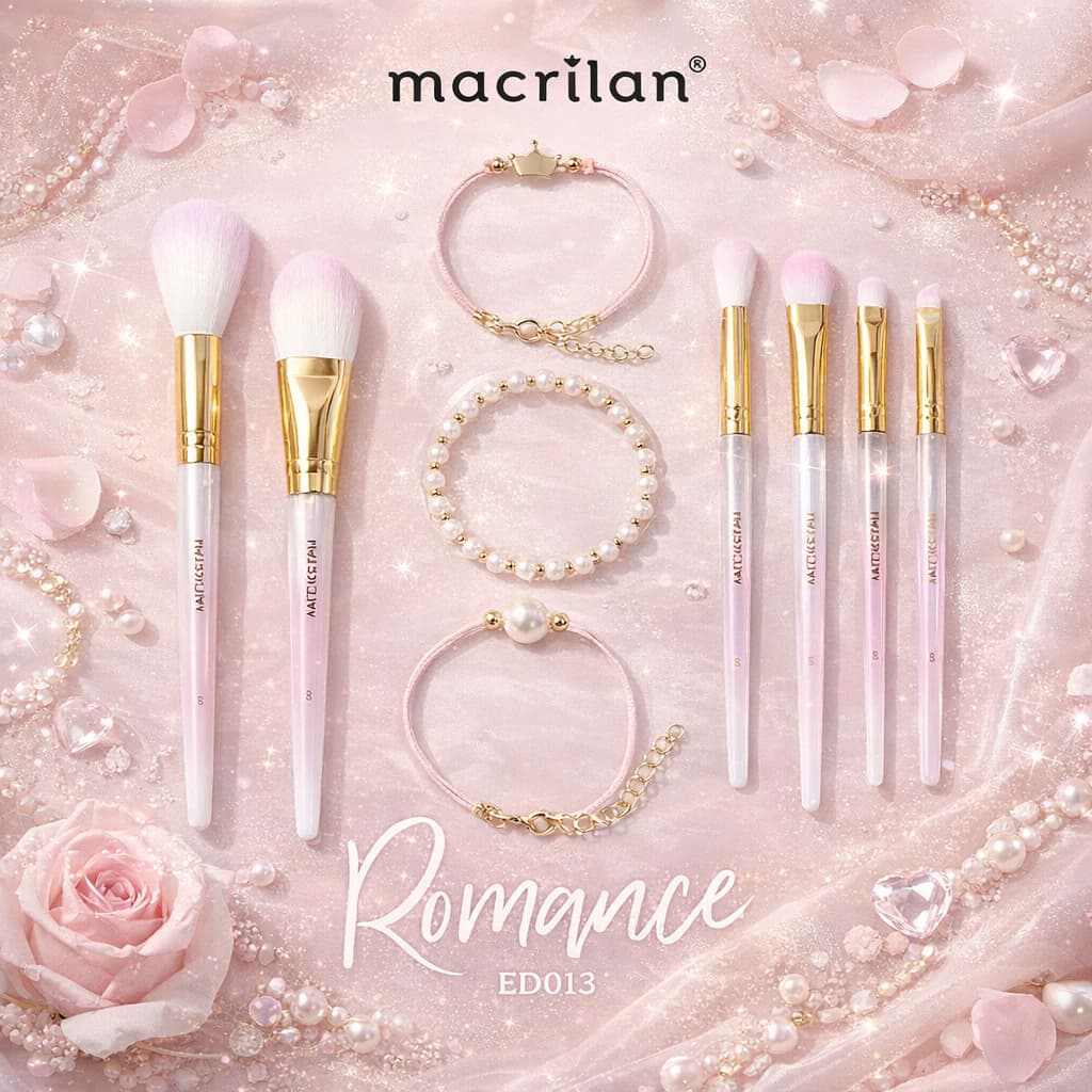 KIT ROMANCE COM 5 PINCEIS E 3 PULSEIRAS MACRILAN