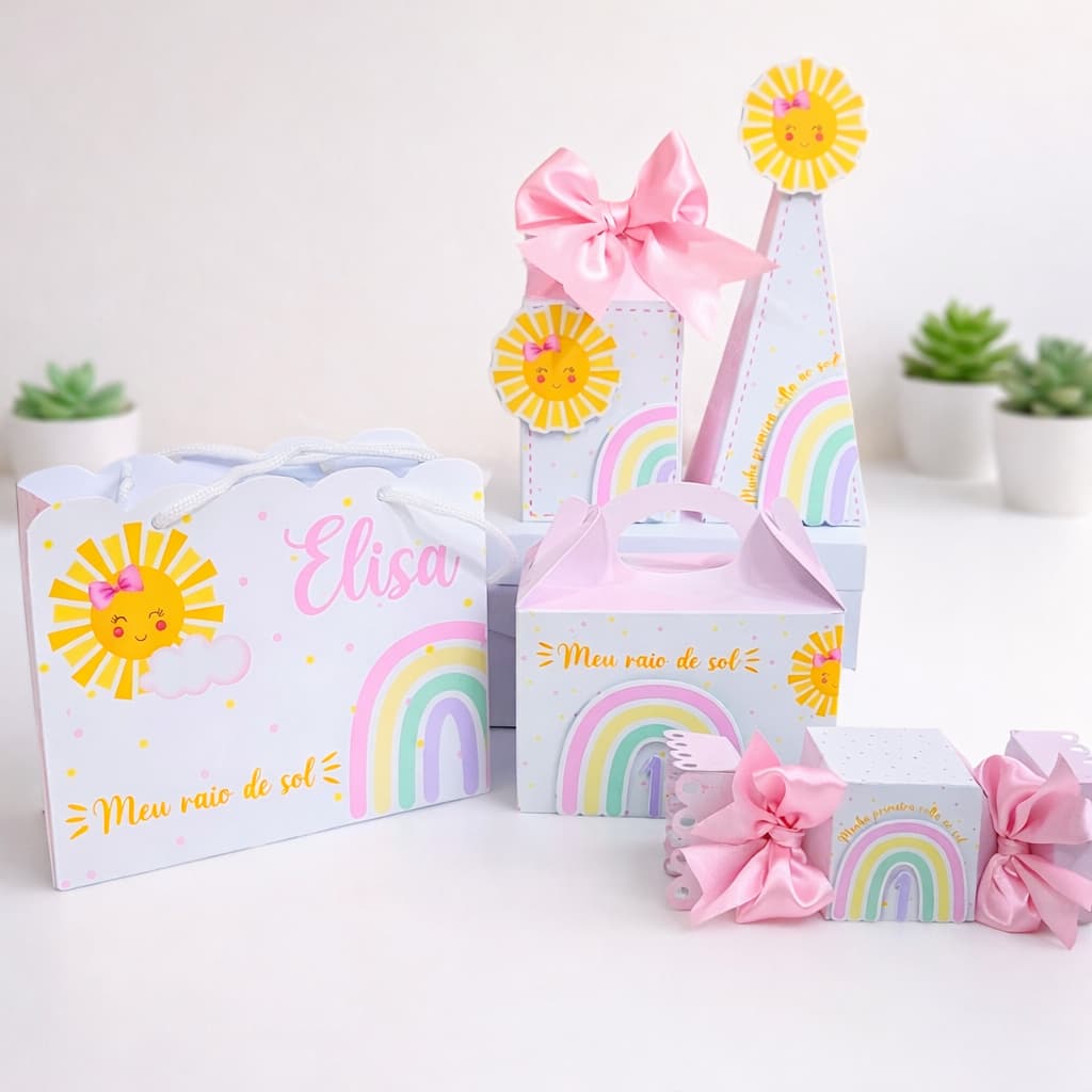 PEGUE E MONTE - Personalizados Volta ao sol - raio de sol - kit festa - lembrancinha - aniversario