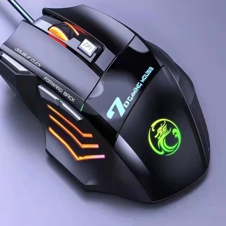 Mouse Gamer X7 USB LED 2400 DPI ajustável 7 Botões Para PC e Notebook