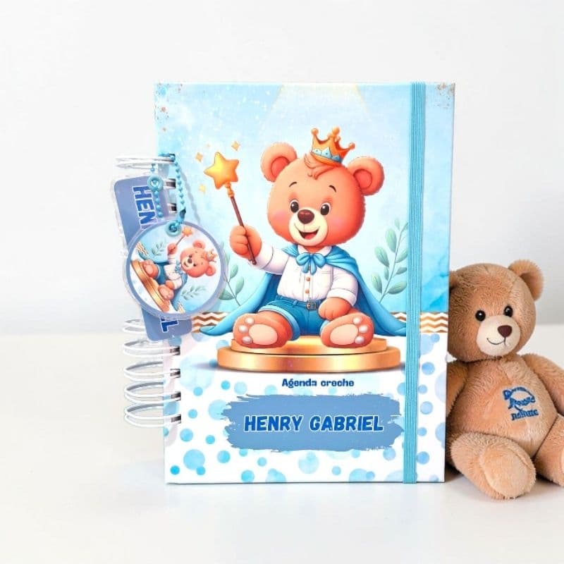 Agenda berçário / creche personalizada bebê infantil/2026/capa dura/ A5 /Luxo(BRINDE TAG CHAVEIRO)