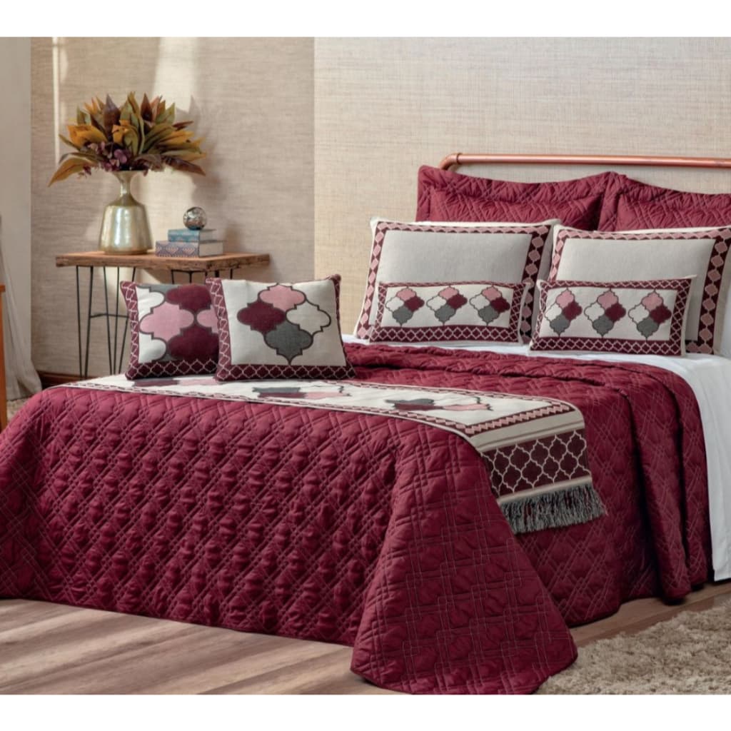 Kit Colcha Cobre Leito Casal King e Casal Queen 5 Peças- 10 Peças ou 14 Peças Turin Premium