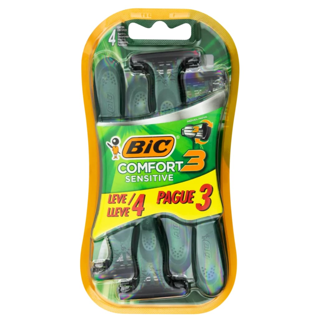 Aparelho de Barbear Bic Comfort 3 Sensitive Leve 4 e Pague 3