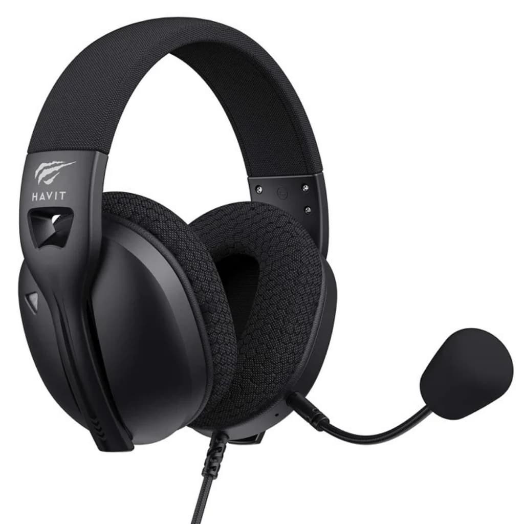 Headset Gamer Havit Fuxi H5D Audio Imersivo 50mm Microfone Destacável Preto P3 PC Console Celular