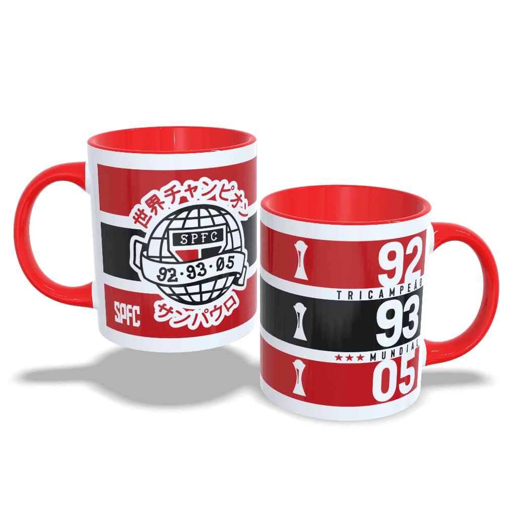 Caneca São Paulo Tricampeão Mundial 325ml – Presente para Torcedor Tricolor | Porcelana -  Soberano