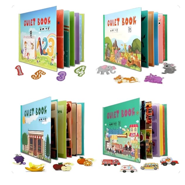 Livro Interativo de Atividades Montessori Quiet Book