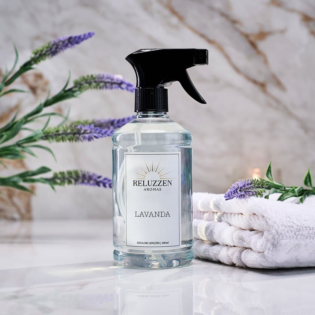 Água de Lençóis Lavanda 500ml Perfume para Tecidos Aromatizador Essência Premium